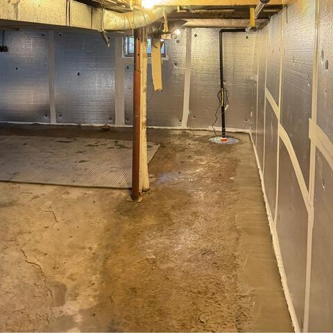 Basement insulated and ready for use in Baie-Saint-Paul, Quebec - After Photo