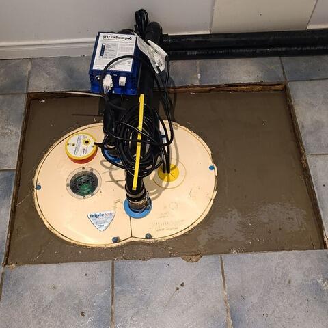 Flood protection and reliable drainage for a basement in Namur, Quebec - After Photo