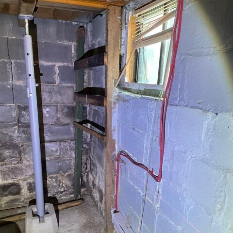 Basement waterproofing and foundation repair in Saint-Come-Liniere, Quebec - Before Photo
