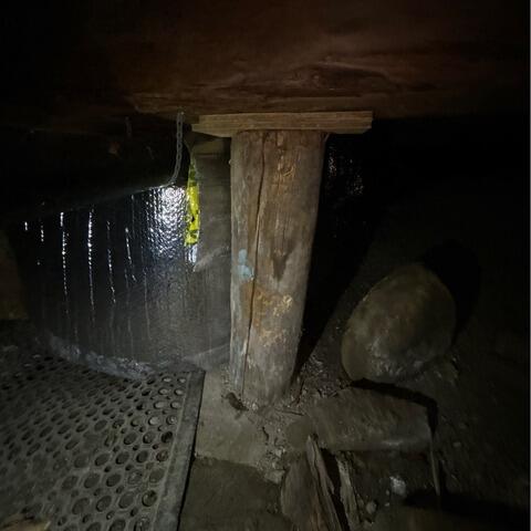Crawl space stabilized in Saint-Didace, QC - Before Photo