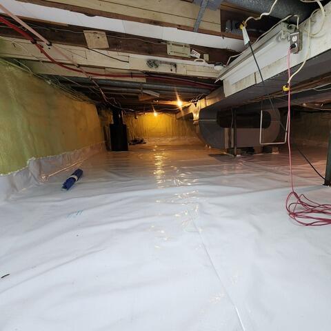 Renovation of a damp crawl space in Saint-Pierre-Baptiste, Quebec, using the CleanSpace system - After Photo