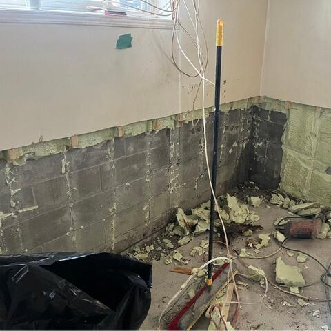 Transformed Basement: Complete Waterproofing in Saint-Ludger, Quebec - Before Photo