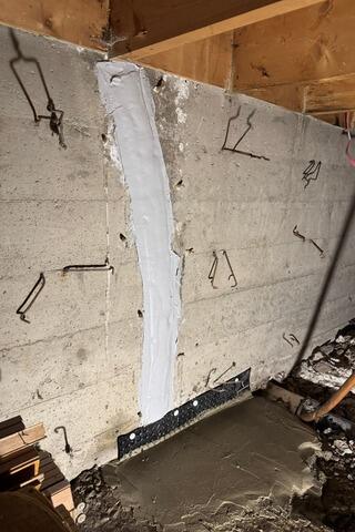 Repairing a foundation crack in Woburn, QC - After Photo