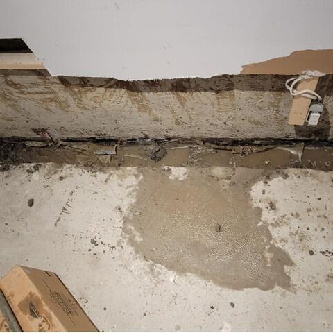 Installation of a complete interior drainage system in Saint-Sylvere, QC - Before Photo