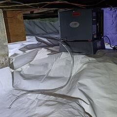 Espace vide sanitaire assaini à Saint-Lucien, Québec