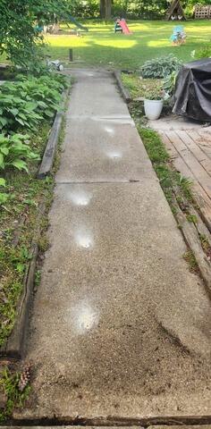 Concrete Leveled in Freeport, IL - Before Photo