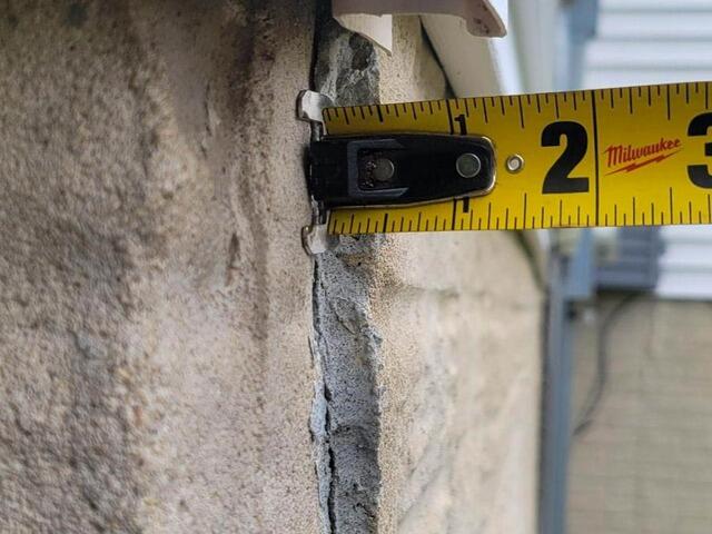 Helical Wall Anchors Installed in Davenport, IA - Before Photo