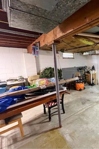 Dry Basement in Milan, IL - Before Photo
