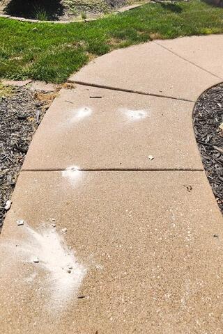 Sidewalk Lifting in Davenport, IA - Before Photo