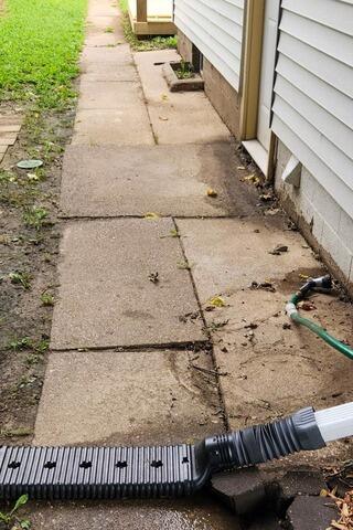 Walkway Repaired in Davenport, IA - Before Photo