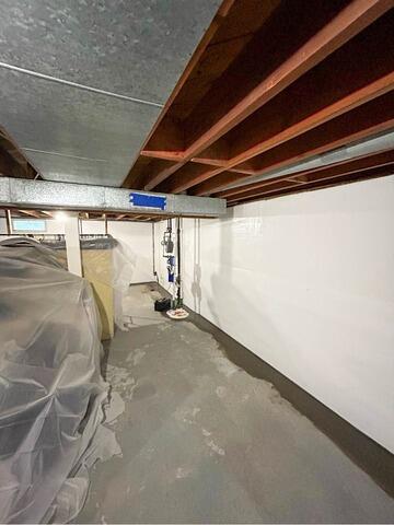 Iowa City Basement Waterproofing - After Photo