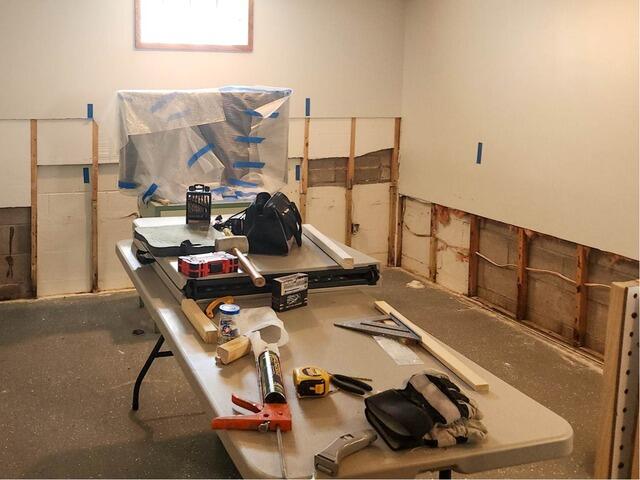 Davenport, IA Dry Basement - Before Photo