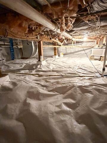 Basement Waterproofing in Chana, IL - After Photo