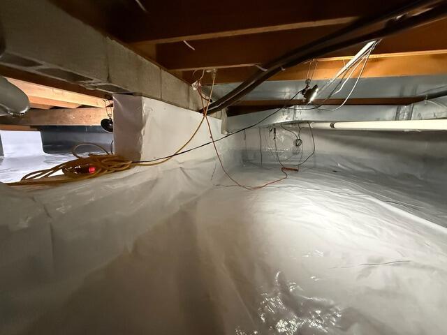 CrawlSpace Waterproofing in Dubuque, IA - After Photo