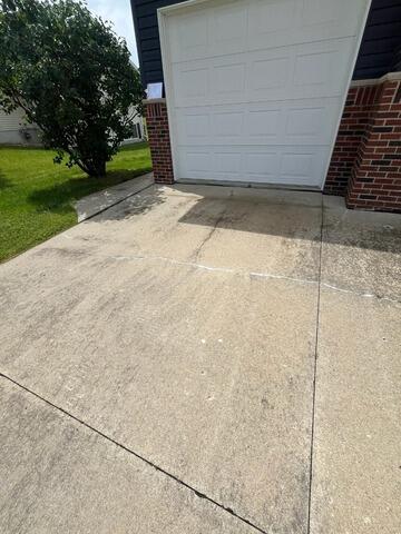 Restoring Safety and Stability to an Atkins, IA Driveway - Before Photo