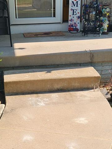 Patio Trip Hazard Elimination and Concrete Leveling in Marion, IA - After Photo