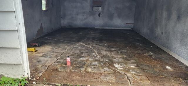 Concrete Garage Renewal in Sterling, IL - Before Photo