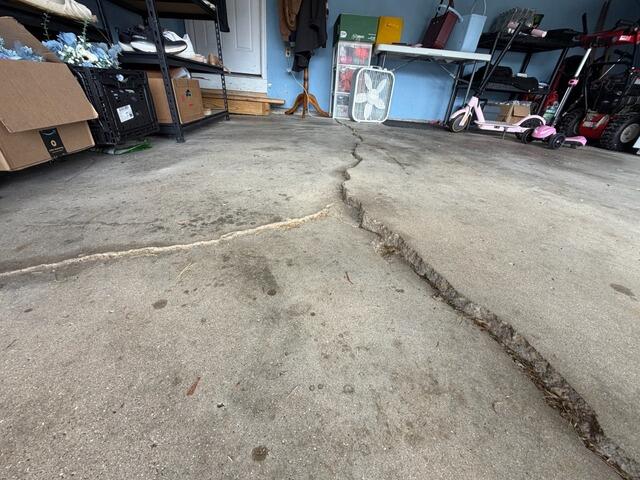 Garage Concrete Repair in Dixon, IL - Before Photo
