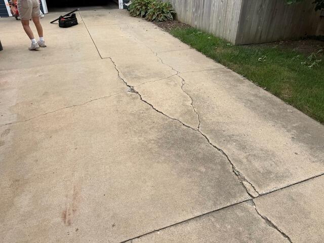 Total Driveway Remodel in Cedar Rapids, IA - Before Photo