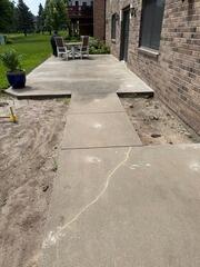 Leveling the Foundation for a New Patio in Dyersville, IA