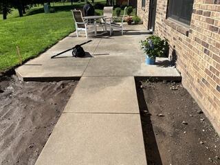 Leveling the Foundation for a New Patio in Dyersville, IA