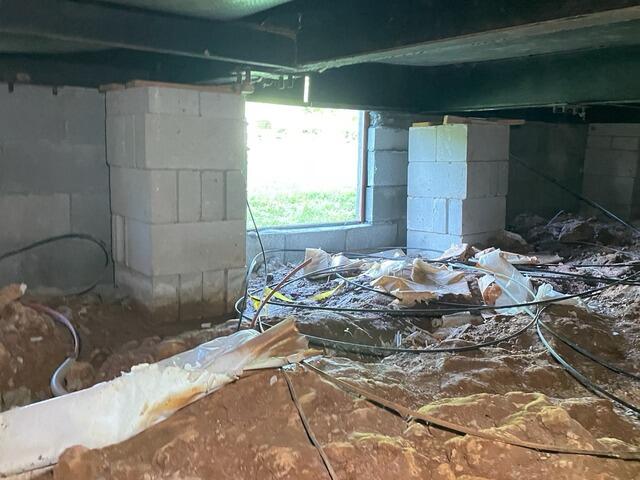 Waterproof Crawl Space Entry Door Installation in Milledgeville, GA - Before Photo