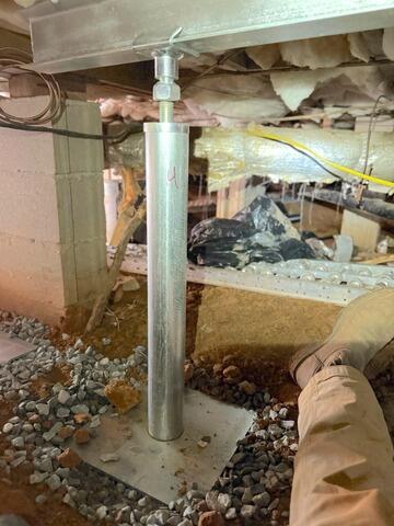 Sinking Floor Repair With SmartJack Support Posts in Milledgeville, GA - After Photo