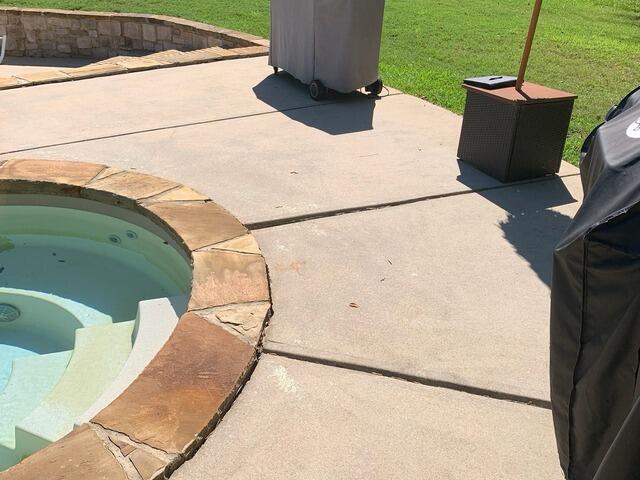 Restoring Safety and Stability: PolyLevel Pool Deck Repair in Milledgeville, GA - Before Photo