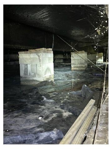Sealing Crawl Space With CleanSpace Vapor Barrier in Rincon, GA - Before Photo
