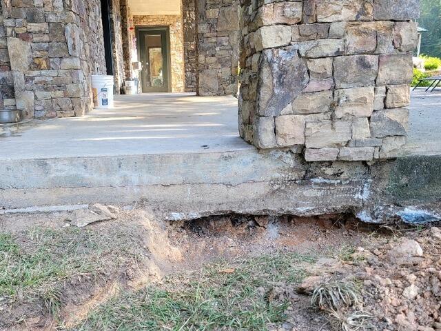 Sinking Front Porch Stabilized in Covington,  GA