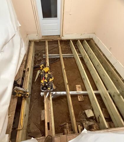 Replacing Moisture Damaged Subfloor in Macon, GA - Before Photo
