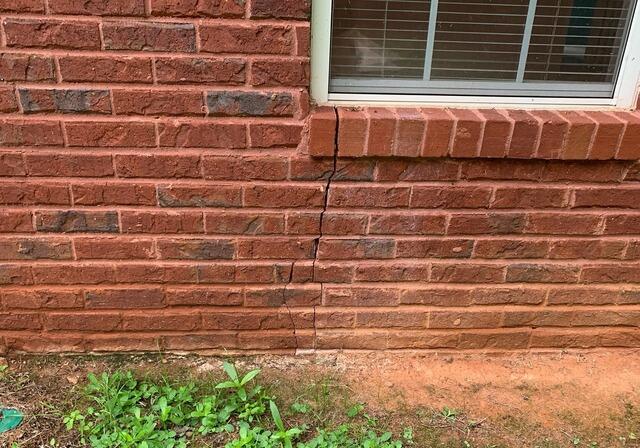 Supporting a Sinking Foundation in McDonough, GA - Before Photo