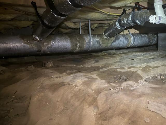 StarPipe Drainage System Eliminates Flooded Crawl Space Problem in Savannah, GA - Before Photo