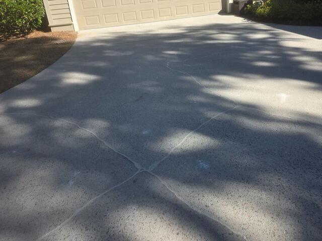 Cracks in Driveway Sealed on Hilton Head Island, SC - After Photo