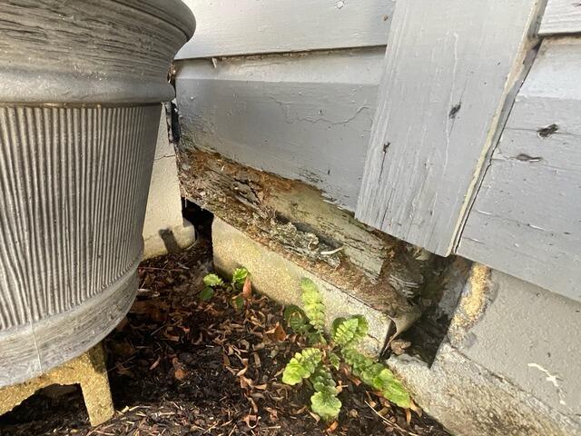 New Rim Joist and Concentric Pier Installed in Glennville, GA - Before Photo