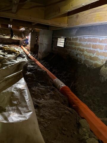 Starpipe Crawlspace Drainage Installed in Charleston, SC - After Photo