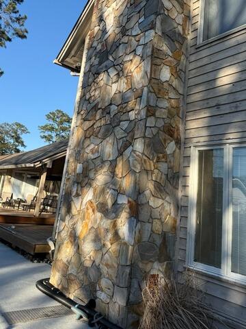 Helical Pier Installed on Chimney in Pooler, GA - Before Photo