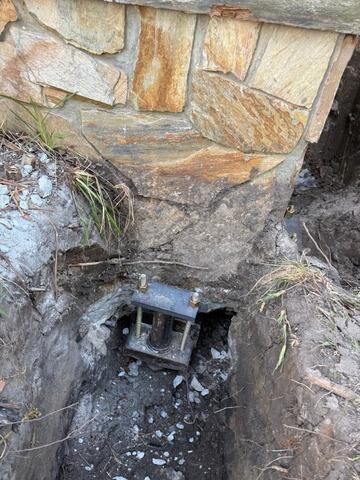 Helical Pier Installed on Chimney in Pooler, GA - After Photo