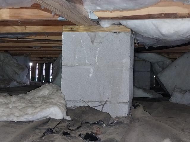 Concrete Support Made Obsolete with Smartjacks in Bonneau, SC - Before Photo
