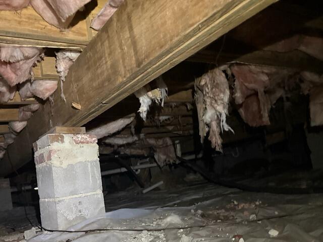 Sagging Main Beam Stabilized on Hilton Head Island, SC - Before Photo