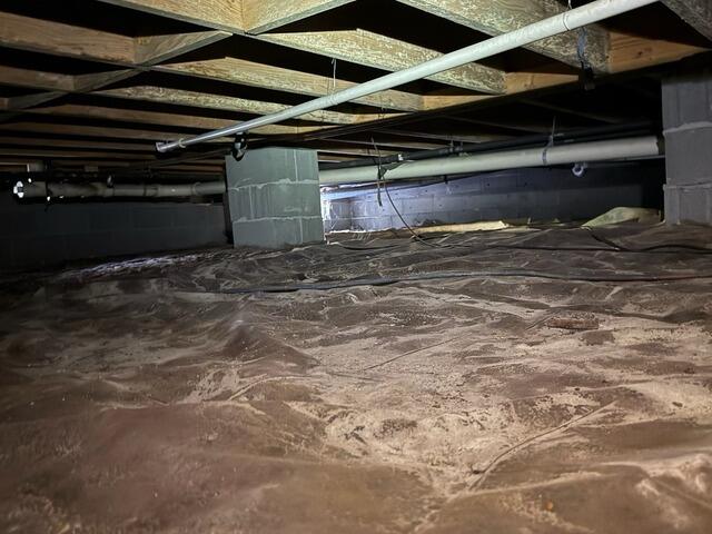 Dirt Crawl Space Encapsulated in Richmond Hill, GA - Before Photo