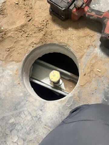 Sinking Slab Stabilized with Interior Slab Piers - After Photo