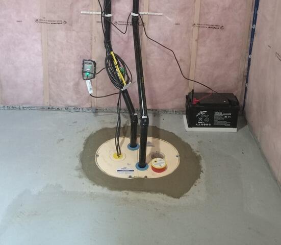 Replace builder sump pump with the  Triplesafe
