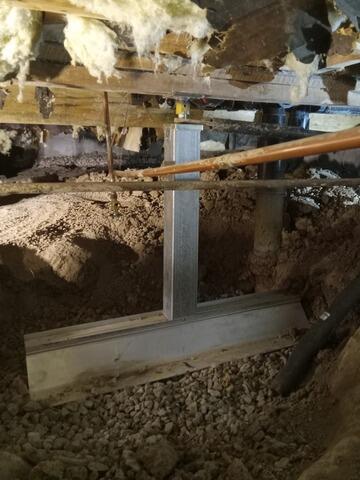 Fixing a sagging Crawlspace in Welland, On - After Photo