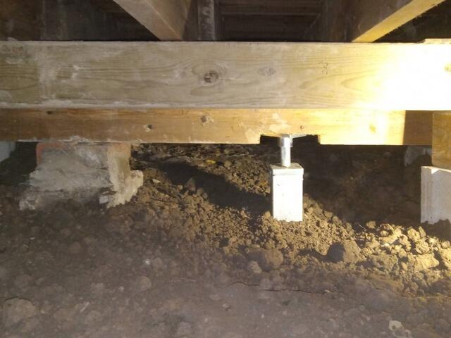 Floor support for sagging Crawlspace in Fort erie, ON - After Photo