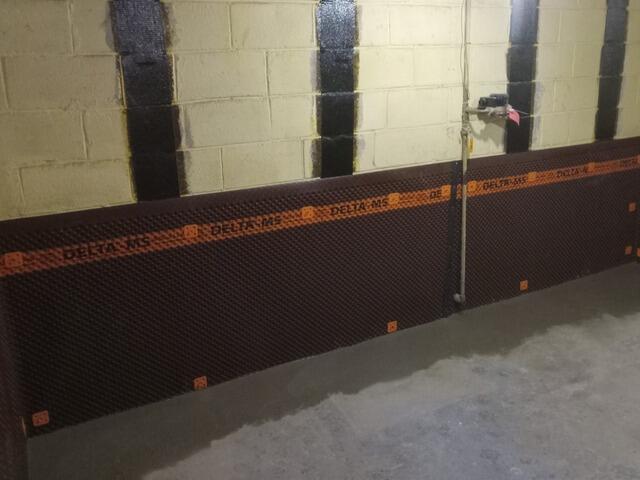 Basement waterproofing with wall support in Welland, On - After Photo