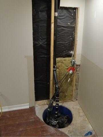 New Triplesafe sump pump system in Branchton, On