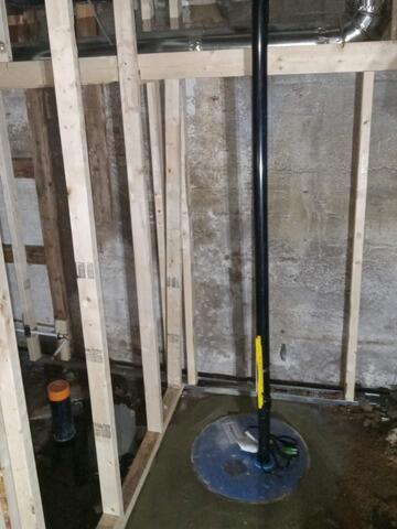 New Sump pump system installed in Hamilton basement - After Photo