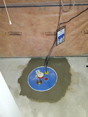 New sump pump system in Cambridge, On