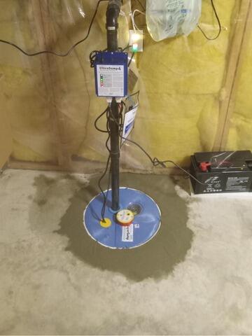 Replace builder Sump pump system in Ancaster, ON - After Photo
